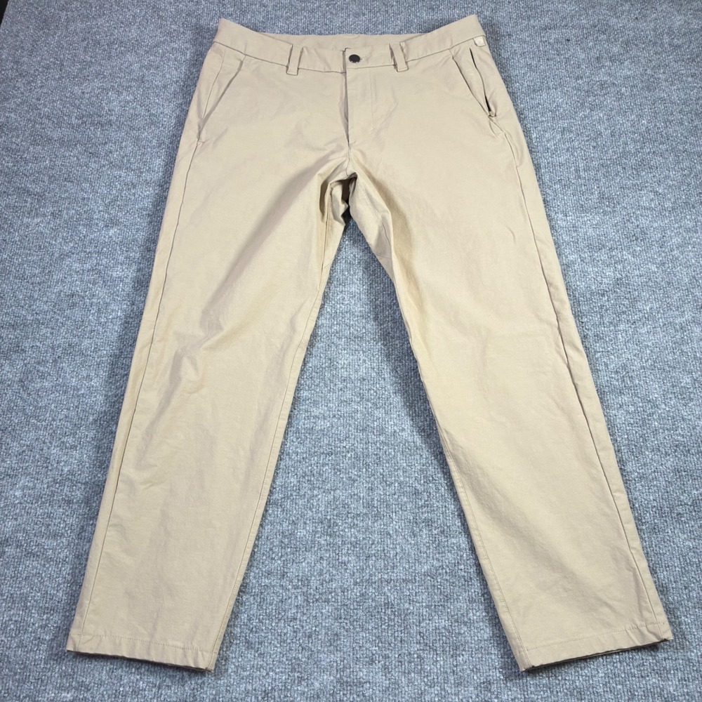 Lululemon Commission Slim Fit Pants Mens 32 Tan Khaki Stretch Chino